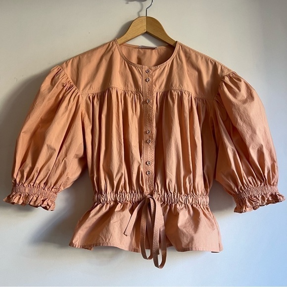 Ulla Johnson Minnie Blouse in Pale Coral - Picture 3 of 15